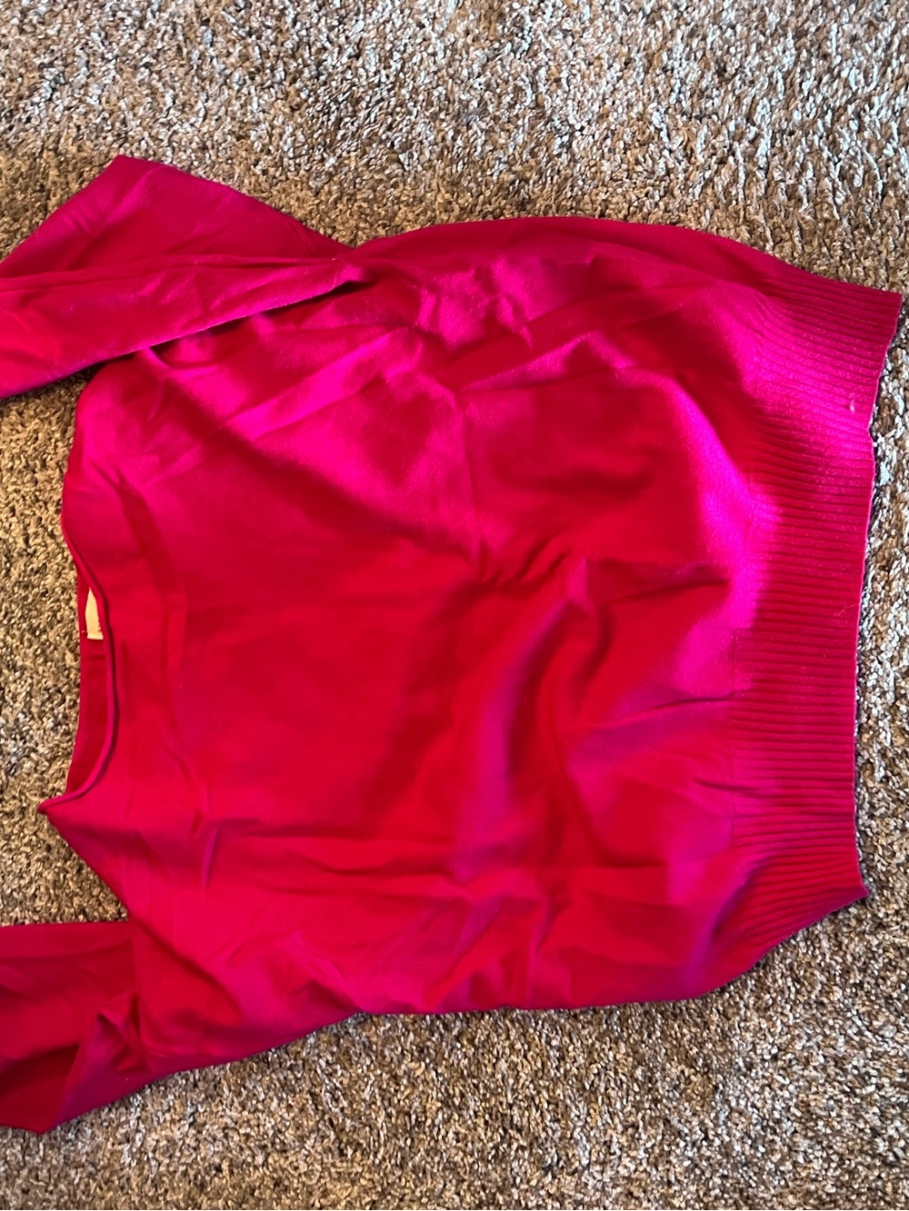 Classic Crew Neck Sweater - Hot Pink